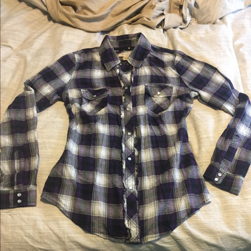 Women’s Purple Plaid Shirt